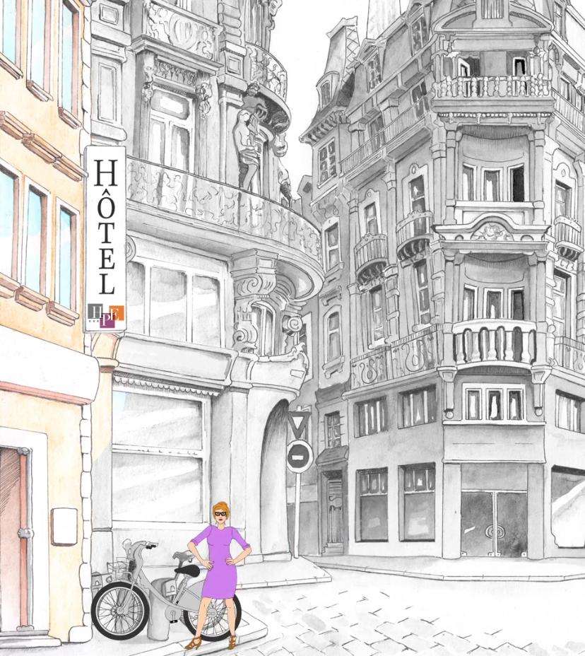 Hotel du Plat d'Etain - Dessin Paris